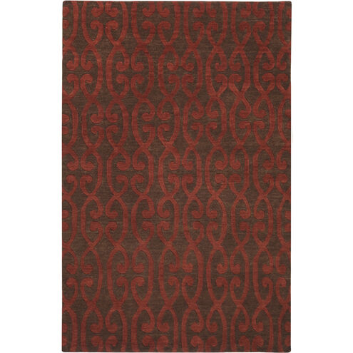 Dimensions 36 X 24 inch Rust, Dark Brown Rug