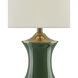 Lilou 31.5 inch 150 watt Green and Antique Brass Table Lamp Portable Light