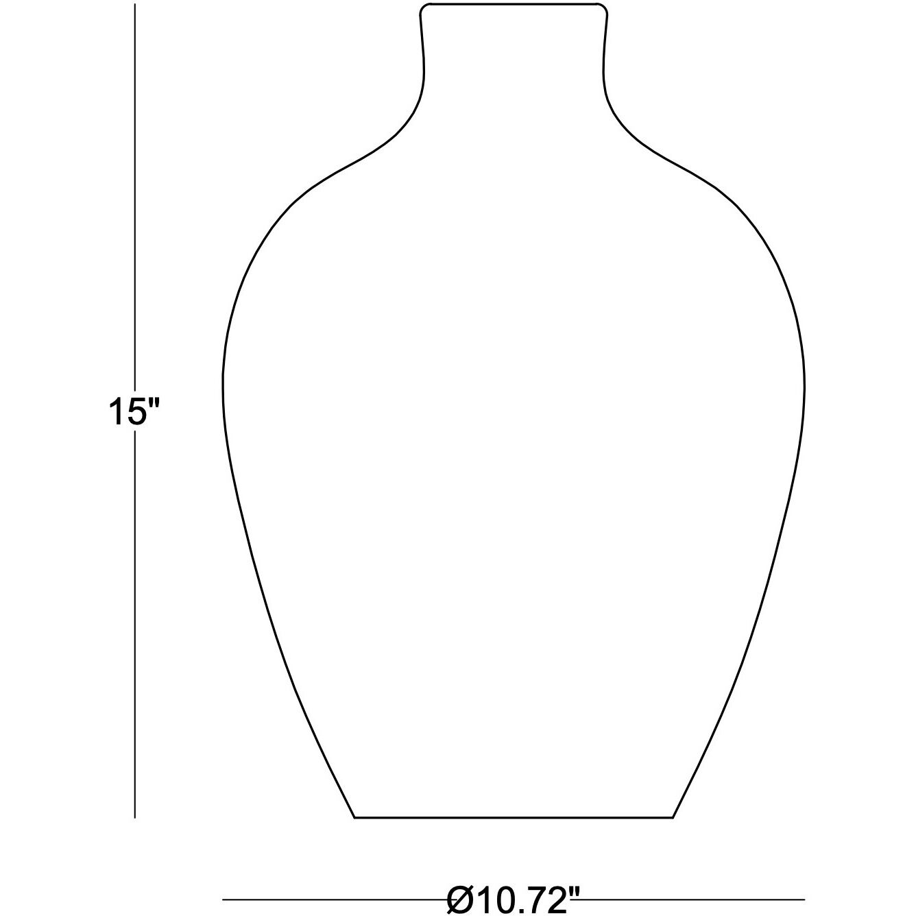 Bruno 15 X 6 inch Vase