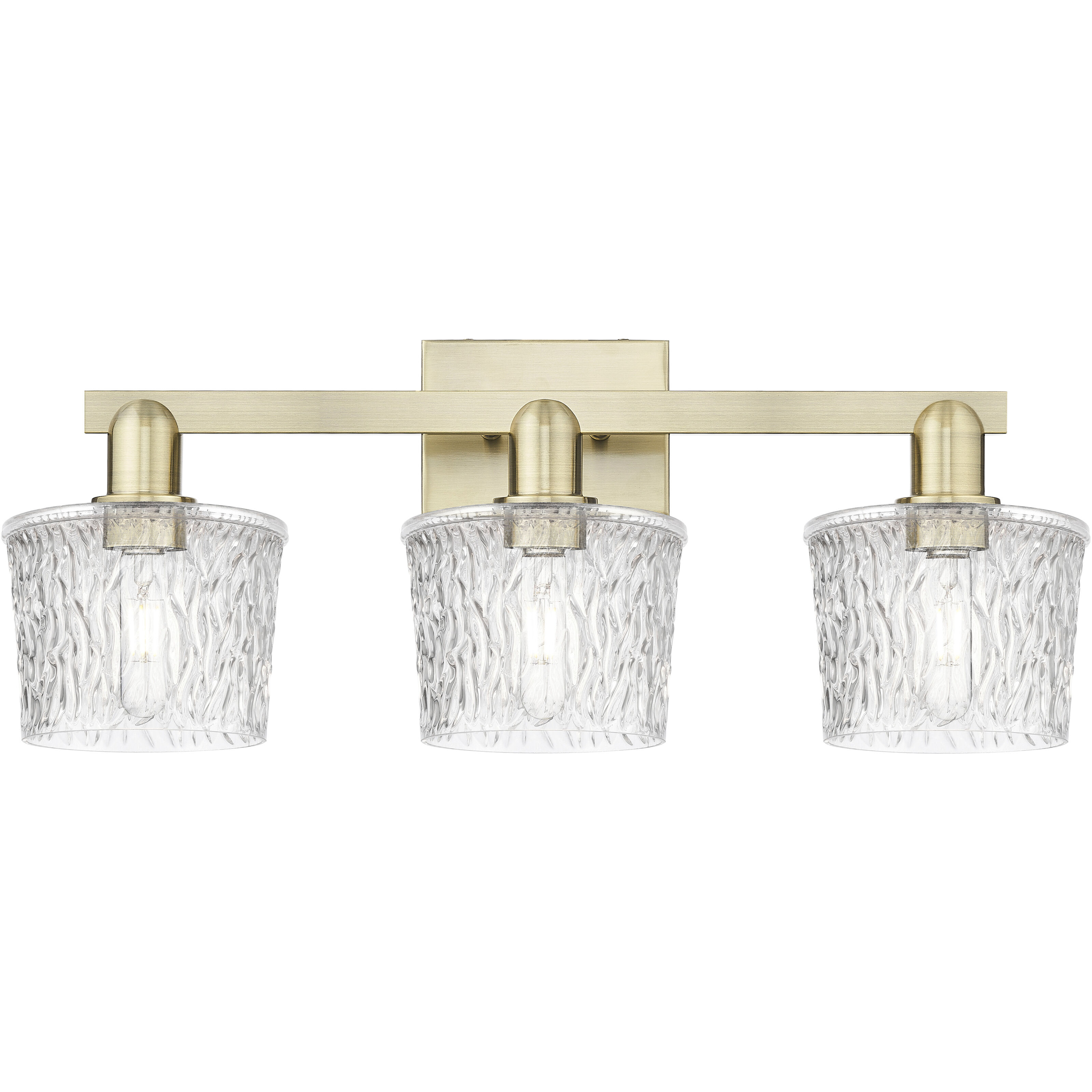 Arcadia Niagara 3 Light 25.5 inch Antique Brass Bath Vanity Light Wall Light