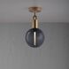 Forked LED 7.87 inch Brass Flush Mount Ceiling Light