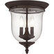 Legacy 3 Light 12 inch Bronze Flush Mount Ceiling Light