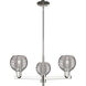 Downtown Urban Athens Deco Swirl 3 Light 17.63 inch Polished Nickel Chandelier Ceiling Light
