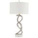 Windswept Silver Table Lamp Portable Light