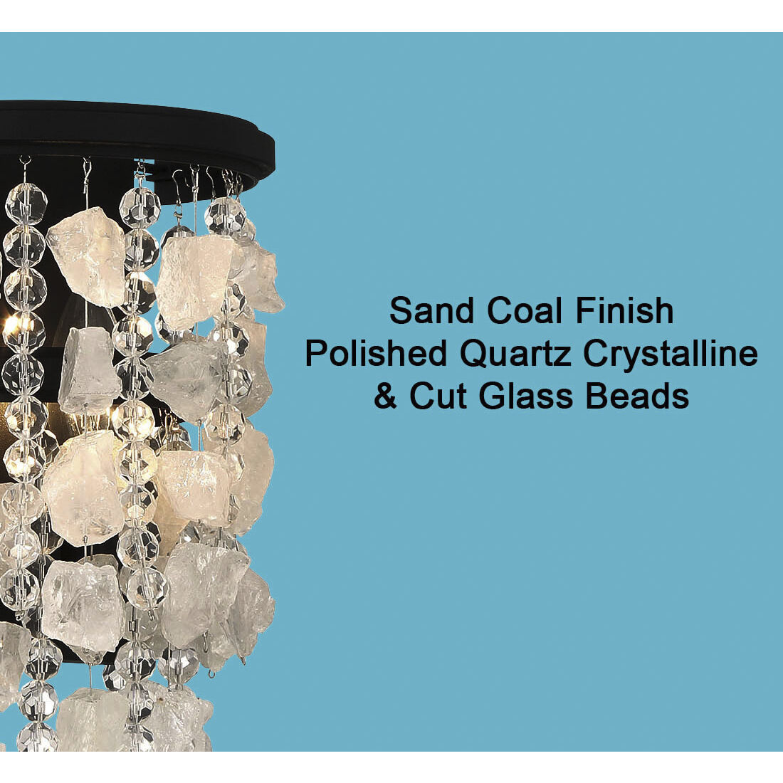 Shimmering Elegance 1 Light 4 inch Sand Coal Wall Sconce Wall Light