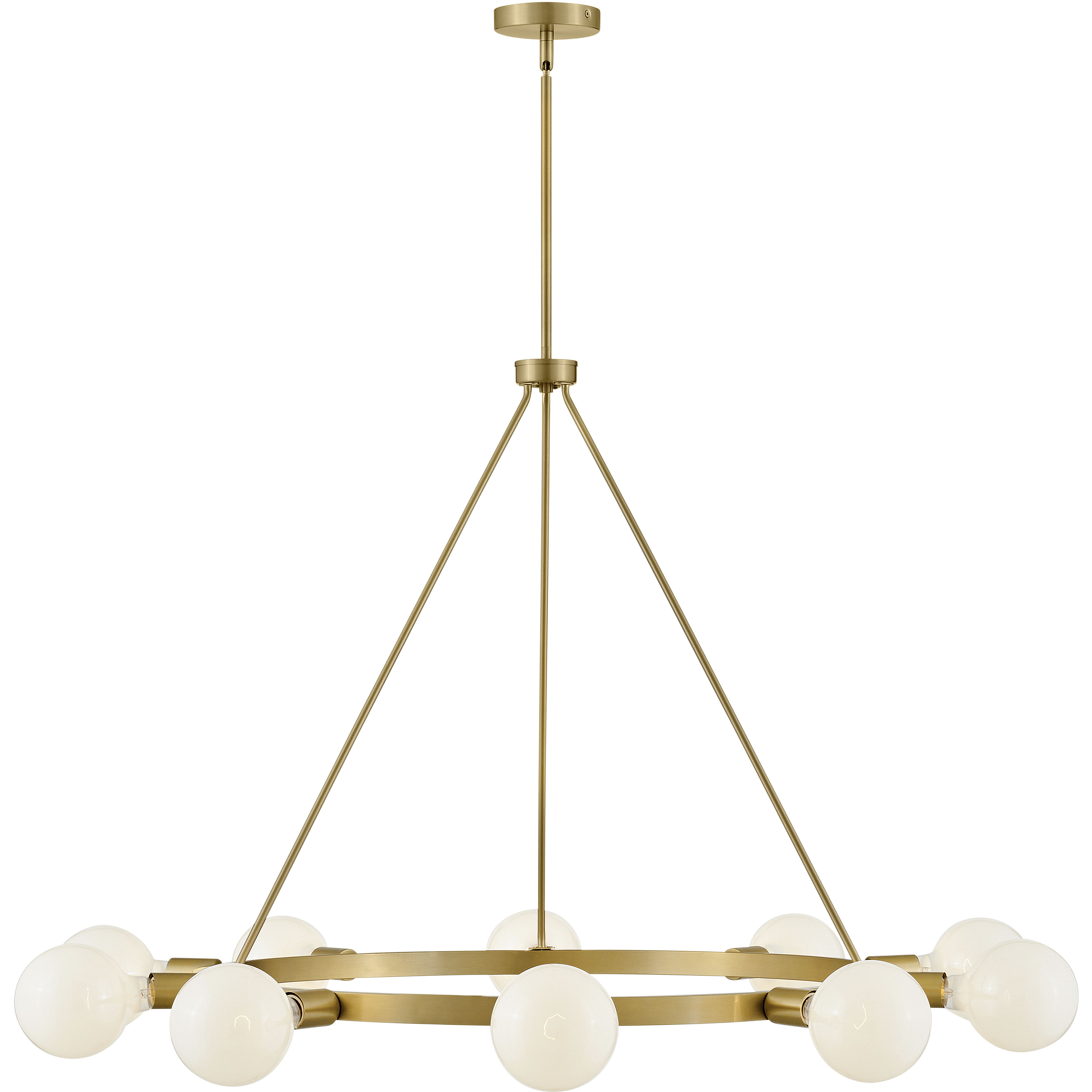 Orla LED 36 inch Lacquered Brass Chandelier Ceiling Light