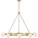 Orla LED 36 inch Lacquered Brass Chandelier Ceiling Light