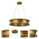 Bristol LED 24 inch Antique Gold Dining Chandelier Ceiling Light