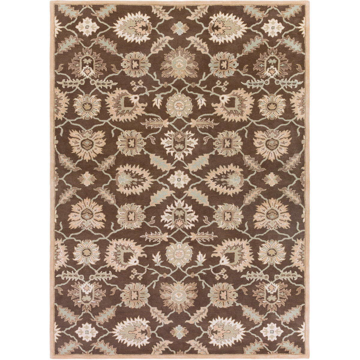 Caesar 180 X 144 inch Brown and Gray Area Rug, Wool