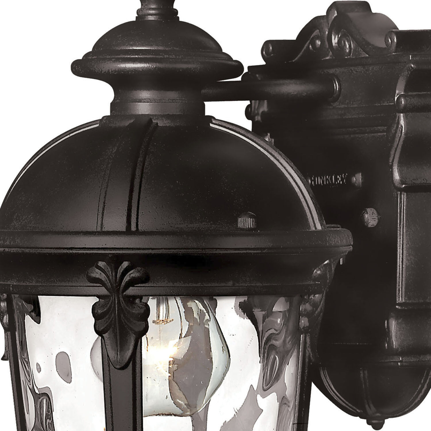 Estate Series Windsor Outdoor Wall Mount Lantern in Black, Small