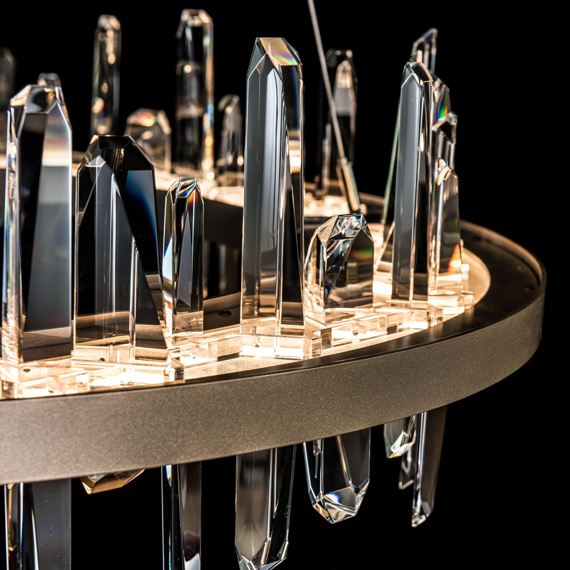 Solitude LED 38 inch Soft Gold Pendant Ceiling Light, Circular