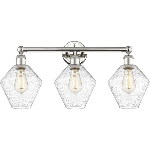Cindyrella 3 Light 26 inch Polished Nickel and Seedy Bath Vanity Light Wall Light