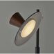 Elmore 16.5 inch 8 watt Black and Walnut Wood LED Desk Lamp Portable Light, with Smart Switch