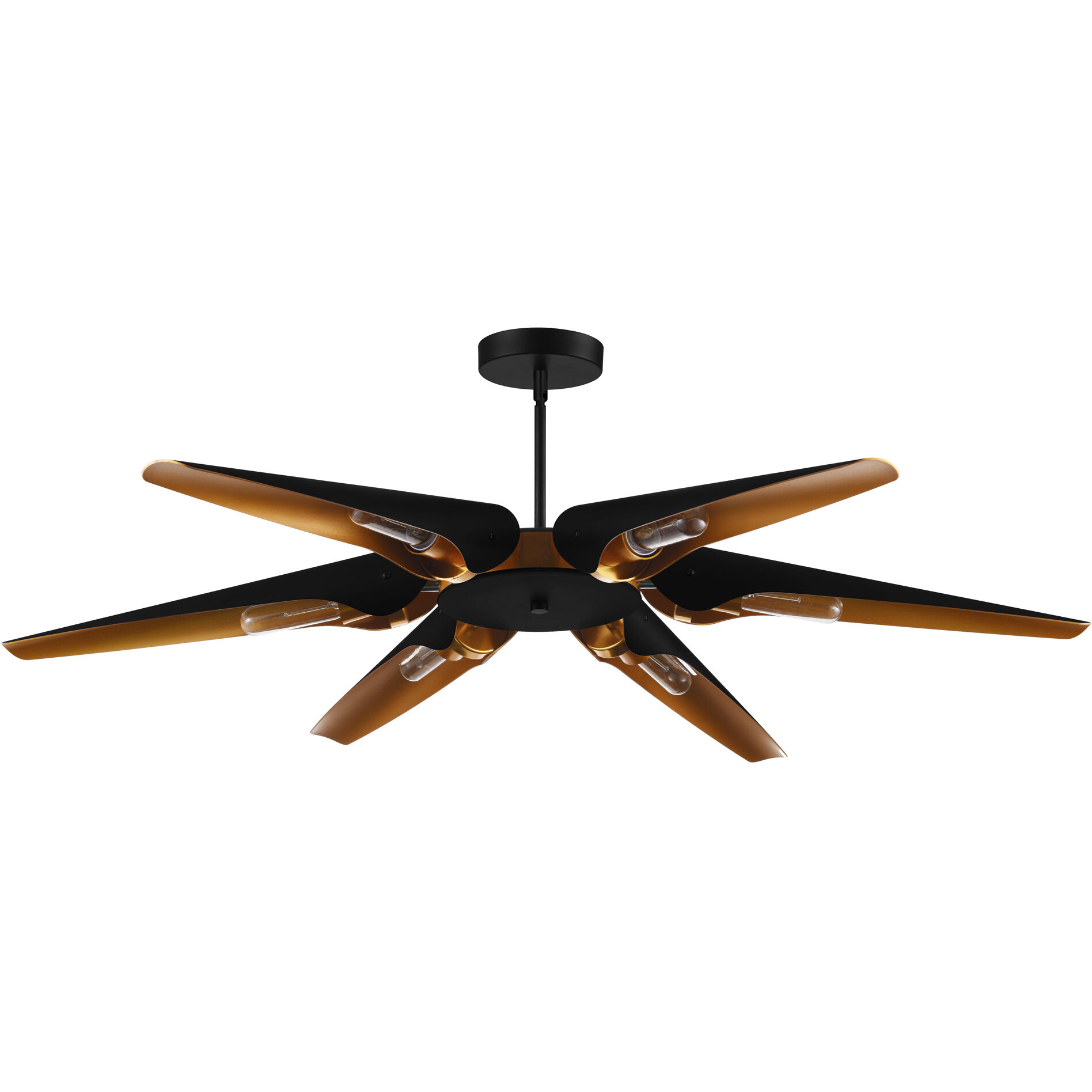 Amar 6 Light 43 inch Matte Black Chandelier Ceiling Light