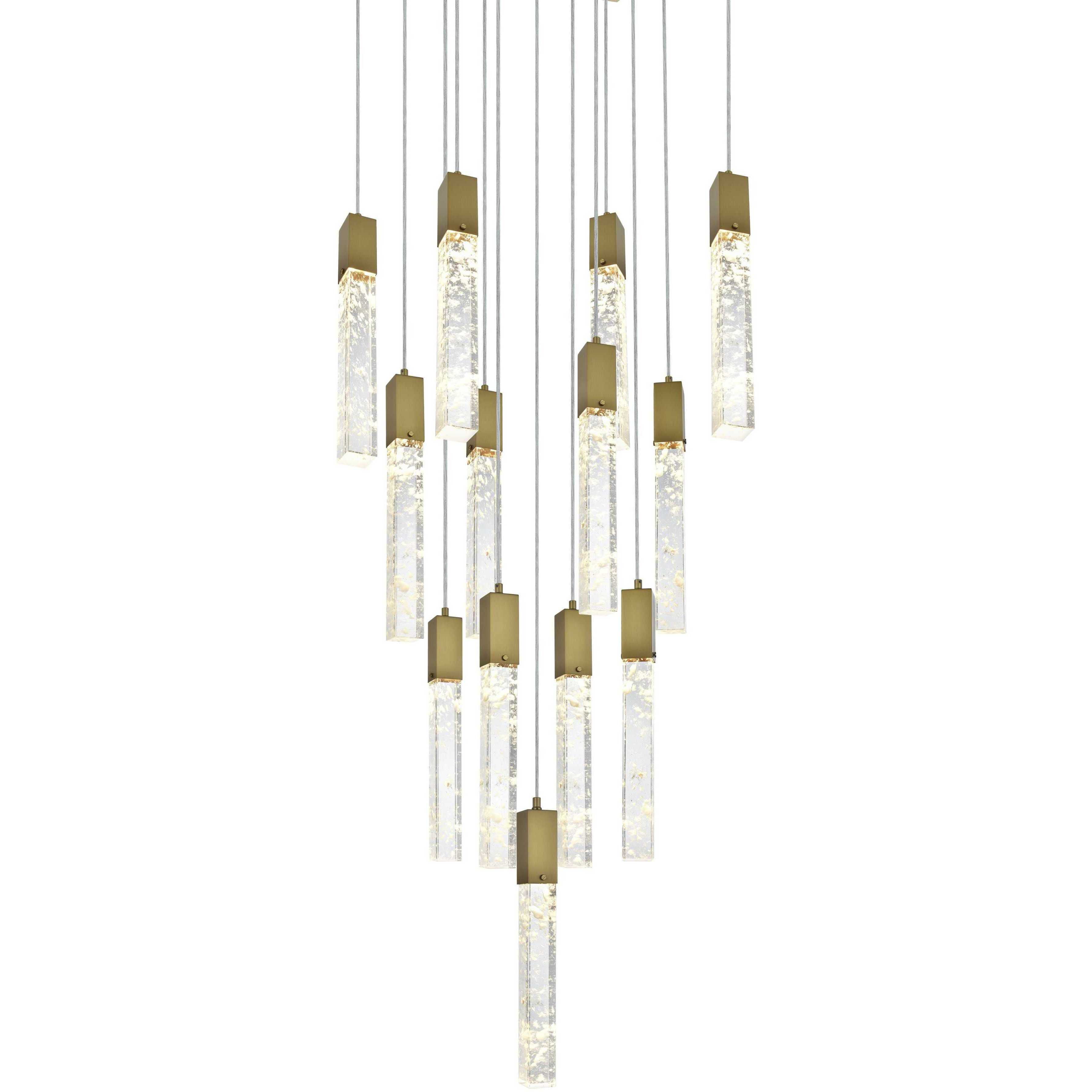 Aurora 13 Light 26 inch Satin Gold Pendant Ceiling Light