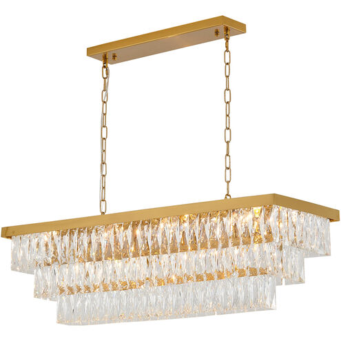 Canada 12 Light 12 inch Satin Brass Chandelier Ceiling Light