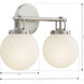 Ortesa 2 Light 15 inch Brushed Nickel Vanity Wall Light