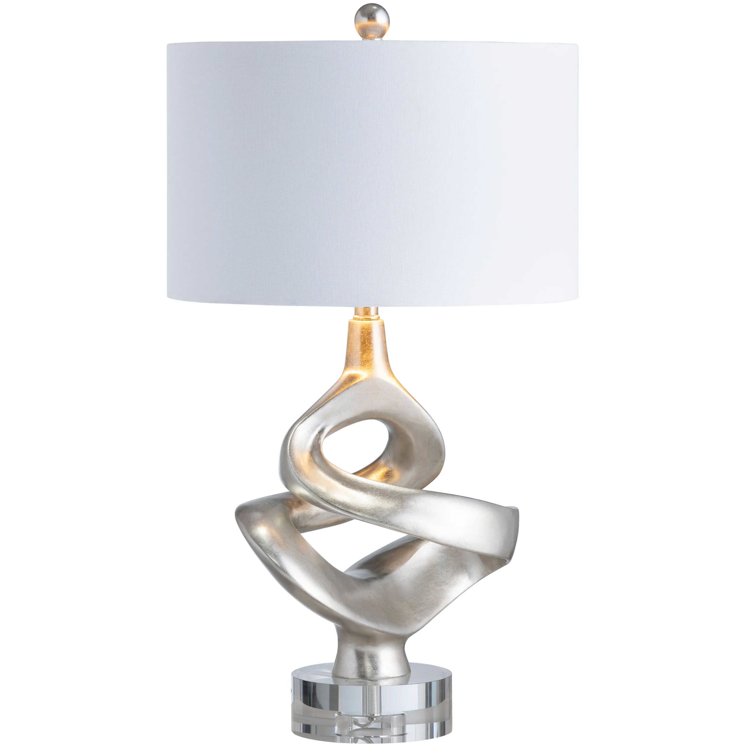 Curren 30.25 inch Silverleaf Sculptural Table Lamp Portable Light