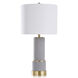 Cameron 32 inch 100.00 watt Grey/Gold Table Lamp Portable Light