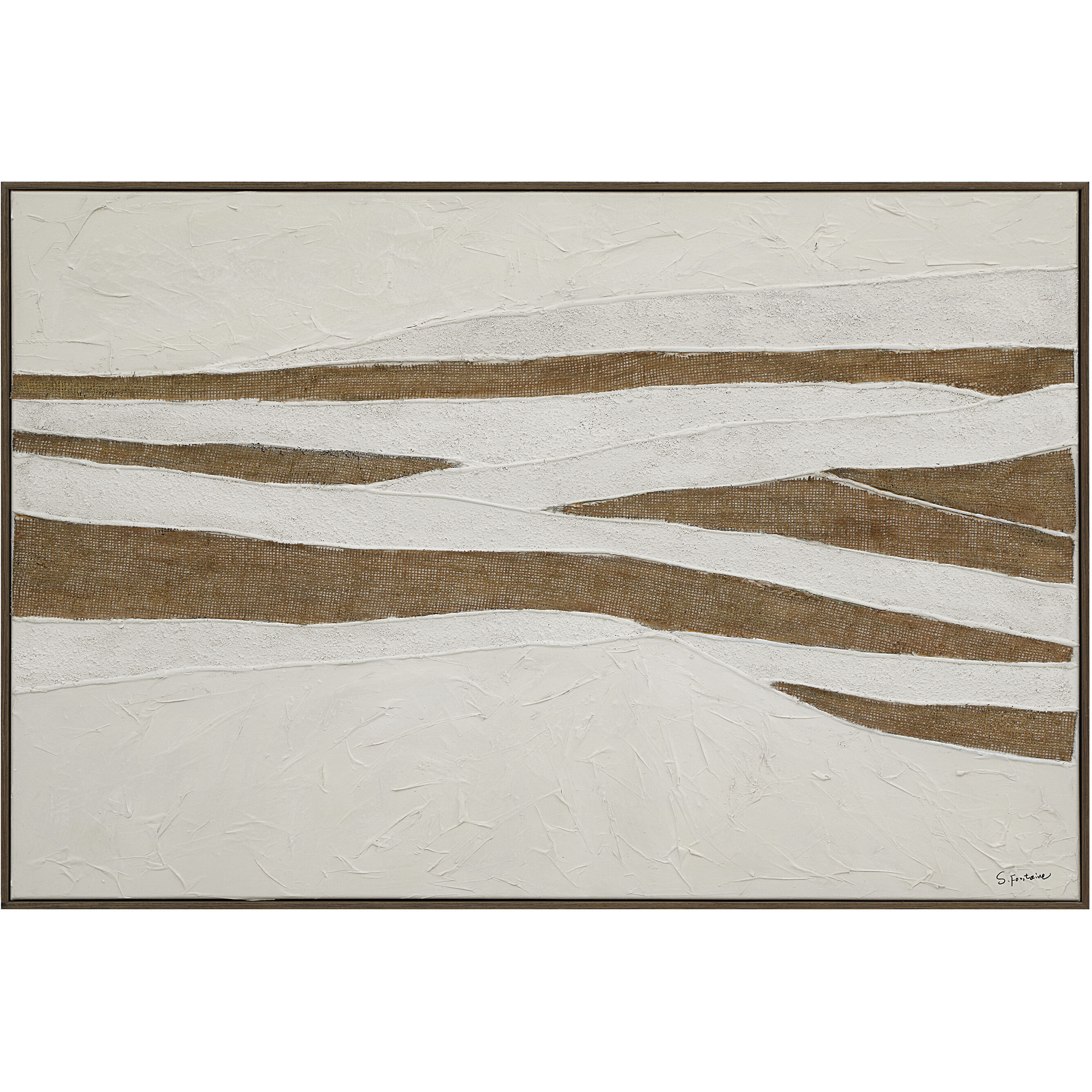 Muralis Multicolor and Dark Oak Canvas Art
