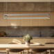 Plaza LED 59.13 inch Brushed Nickel Linear Pendant Ceiling Light