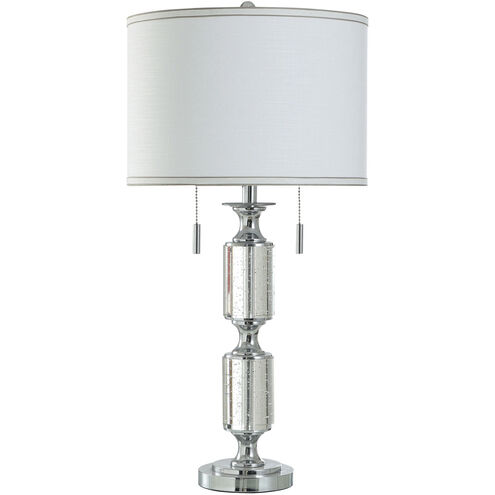 Cameron 32 inch 60.00 watt Crystal and Silver Table Lamp Portable Light
