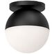 Dayana 1 Light 7 inch Matte Black Flush Mount Ceiling Light