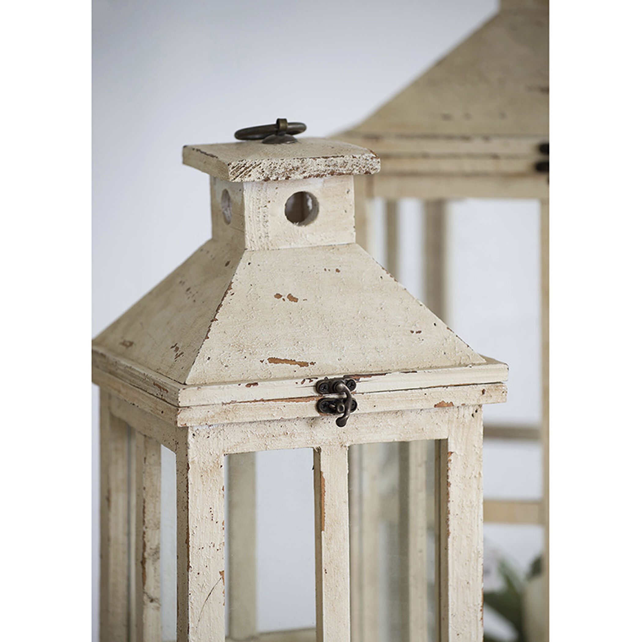 Reed 11.5 inch White Lantern, Set of 2