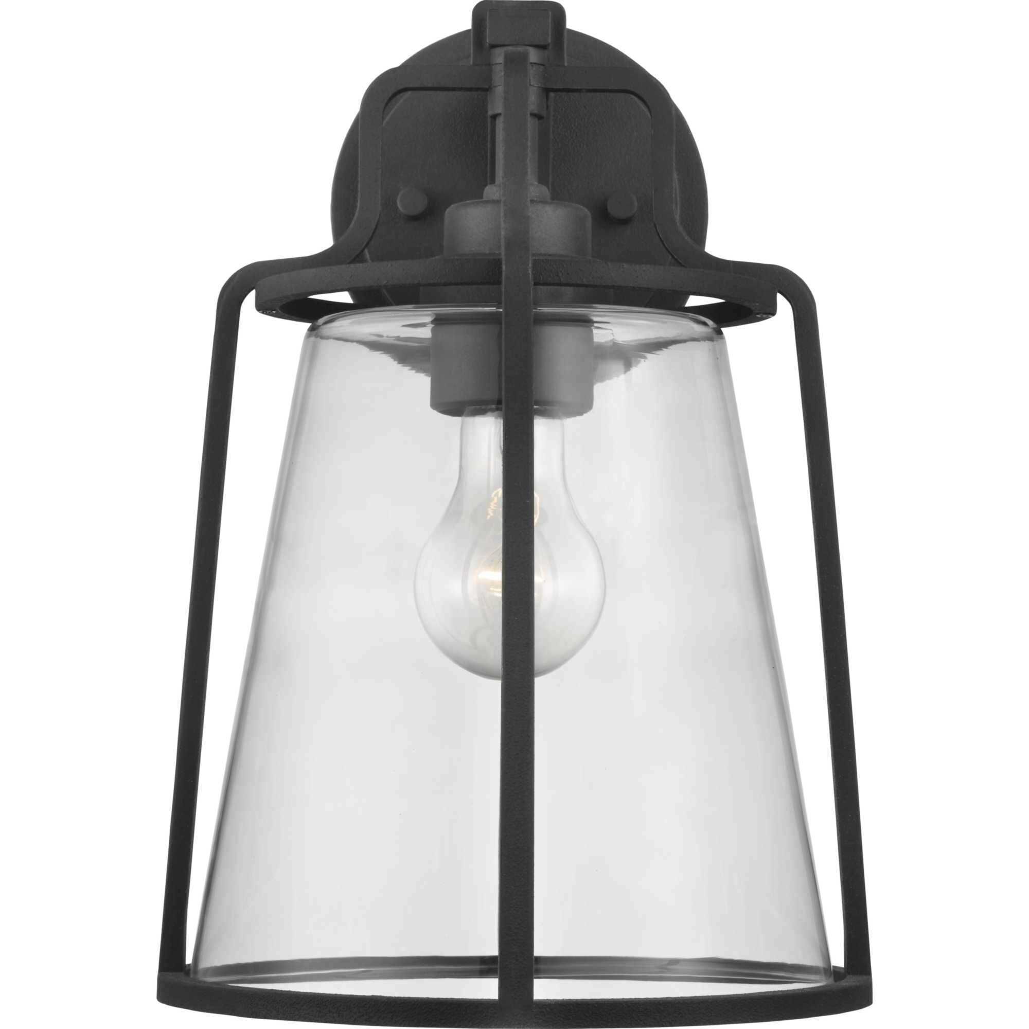 Benton Harbor 1 Light 13 inch Textured Black Outdoor Wall Lantern, with DURASHIELD, Large