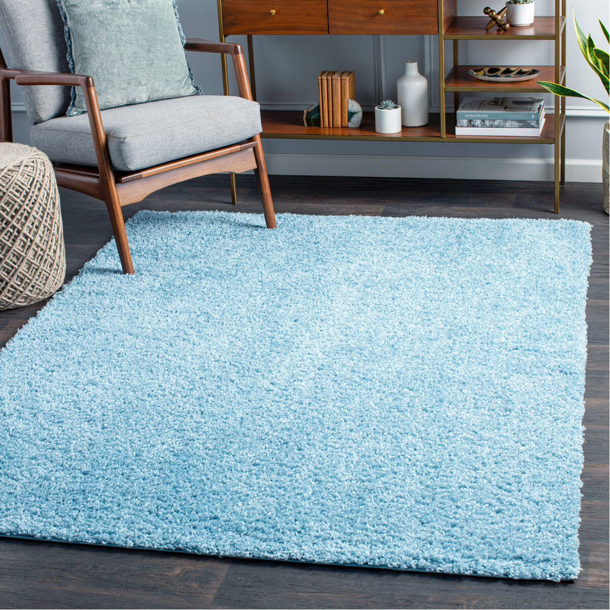 Bliss Shag 120 X 94 inch Pale Blue Rug in 8 x 10