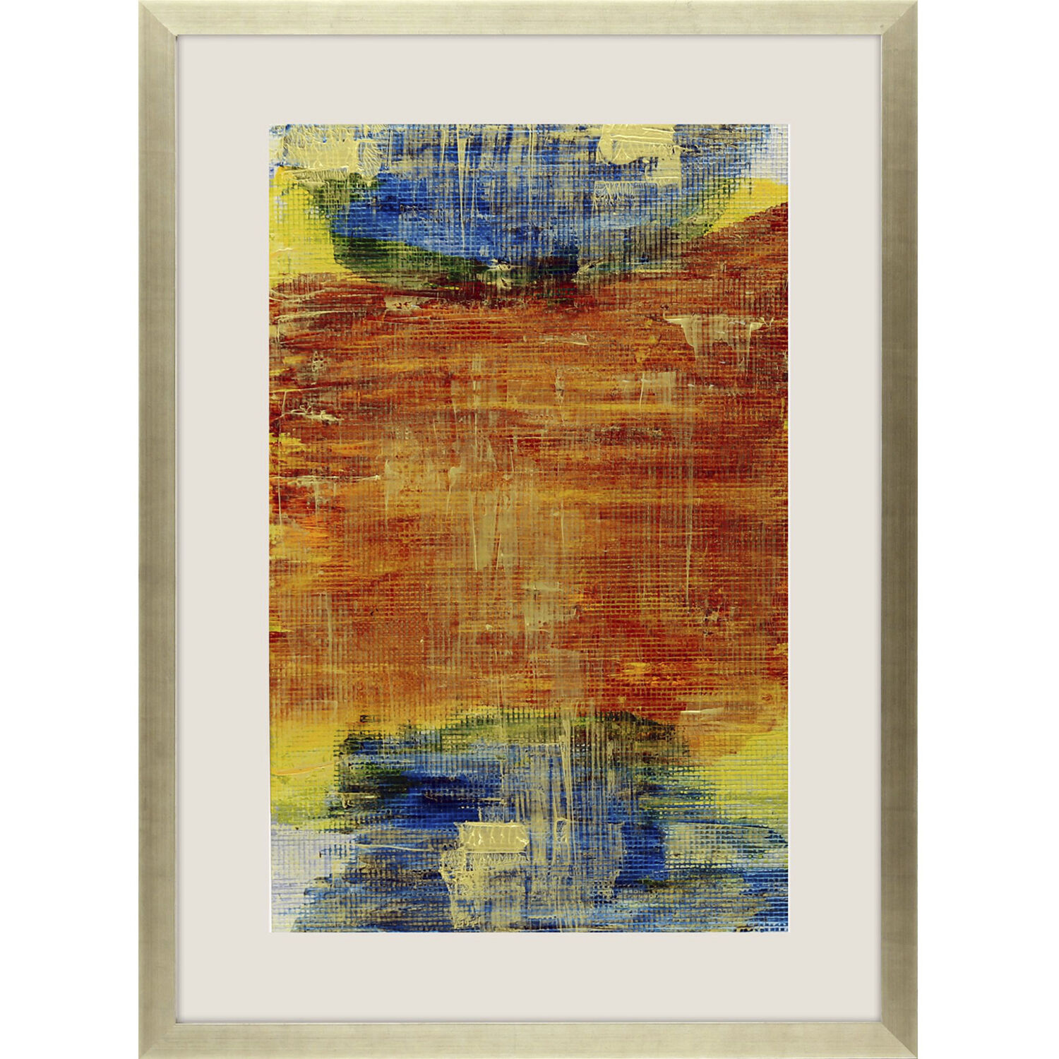 Bodacious Red and Blue and Metallic and Multi Framed Art, The Studio