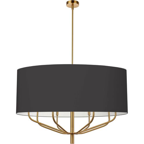 Eleanor 8 Light 38 inch Aged Brass Chandelier Ceiling Light in Black