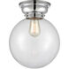 Aditi X-Large Beacon LED 10 inch Polished Chrome Flush Mount Ceiling Light in Clear Glass, Aditi