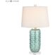 Caicos 25 inch 100.00 watt Seafoam Green with Clear Table Lamp Portable Light