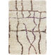 Scarborough 36 X 24 inch Tan, Dark Brown, Dark Purple Rug