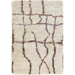 Scarborough 36 X 24 inch Tan, Dark Brown, Dark Purple Rug