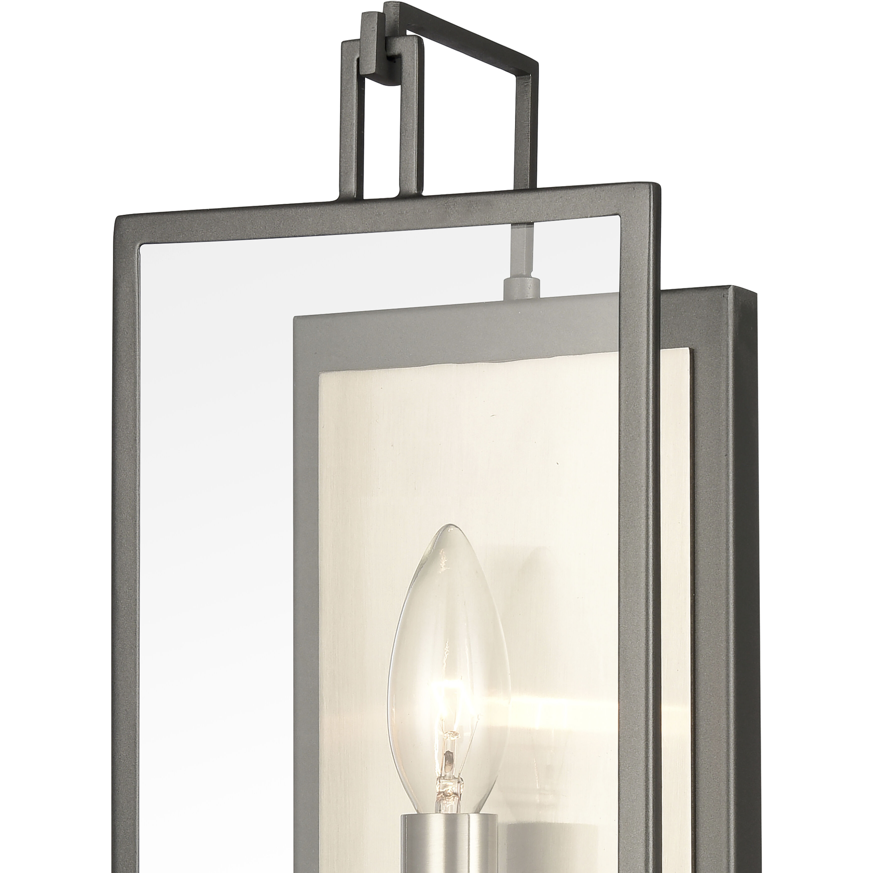 Gianni Sconce Wall Light in Brushed Nickel with Satin Nickel