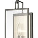 Gianni Sconce Wall Light in Brushed Nickel with Satin Nickel