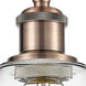 Cindyrella 1 Light 6 inch Antique Copper Semi-Flush Mount Ceiling Light in Clear Glass