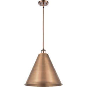 Ballston Cone 1 Light 16 inch Antique Copper Pendant Ceiling Light