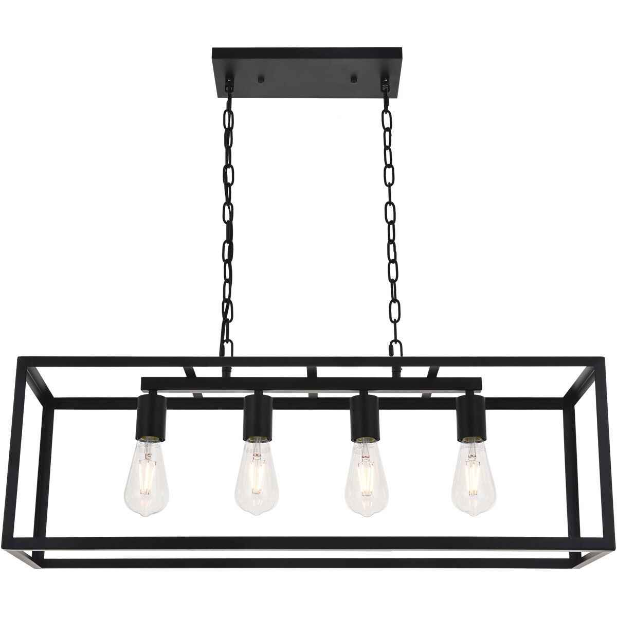 Resolute 4 Light 9.4 inch Black Pendant Ceiling Light