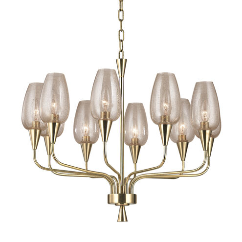 Longmont 10 Light 25 inch Aged Brass Chandelier Ceiling Light