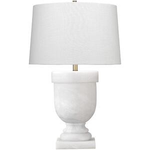 Carnegie 35 inch 60.00 watt White Faux Alabaster Table Lamp Portable Light