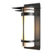 Banded 1 Light 16.2 inch Coastal Black Outdoor Sconce, with Top Plate