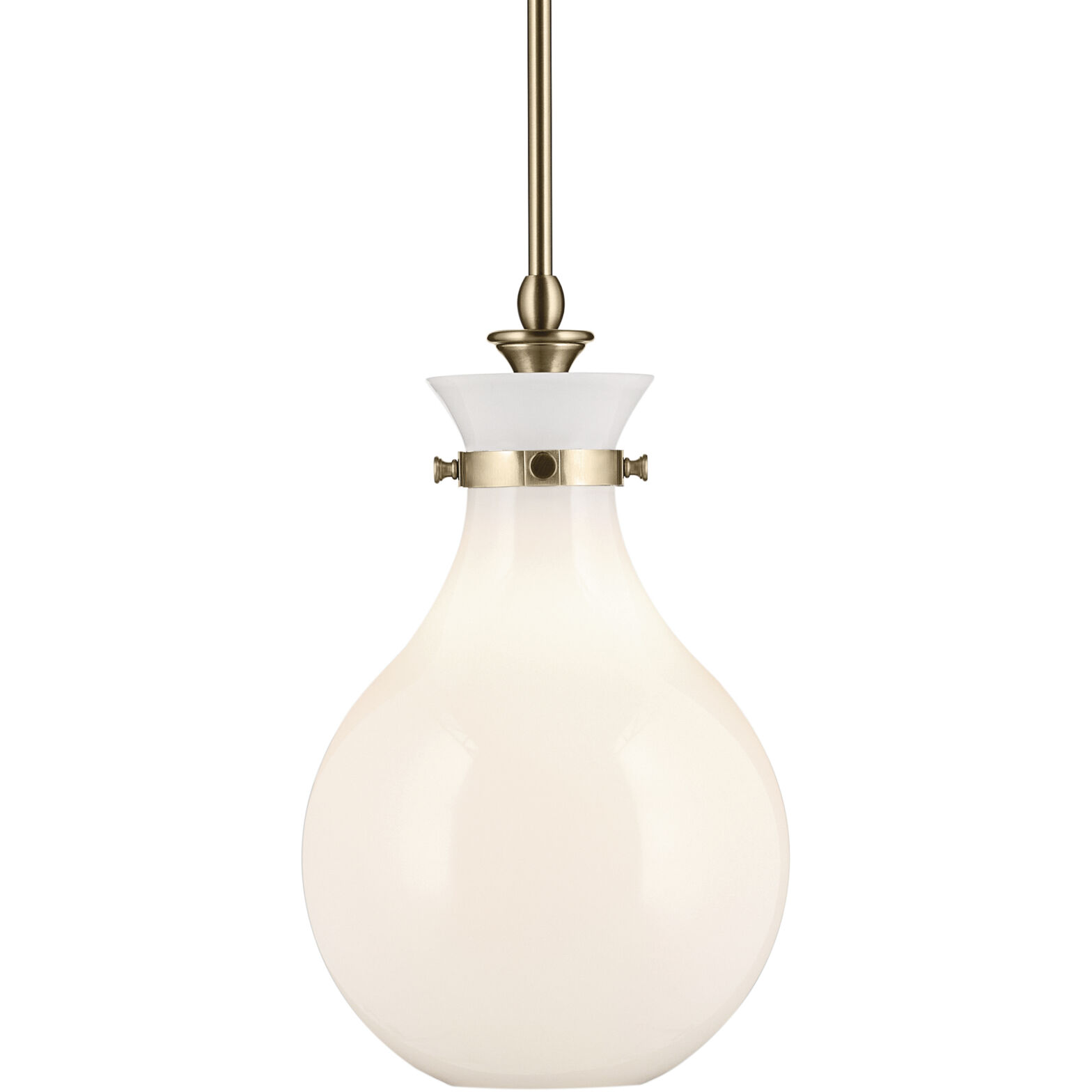 Laria 1 Light Champagne Bronze Pendant Ceiling Light in Opal