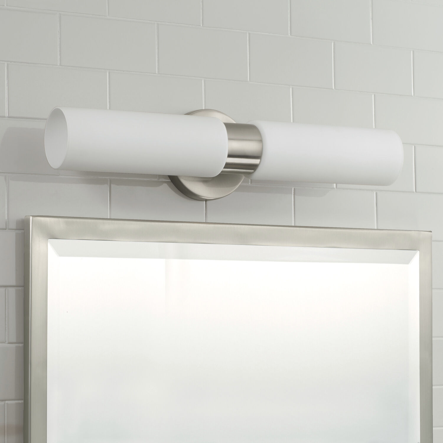 Theo 2 Light 5 inch Brushed Nickel Sconce Wall Light