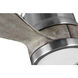 Farris 60 inch Brushed Nickel with Grey Weathered Wood Blades Ceiling Fan, Progress LED