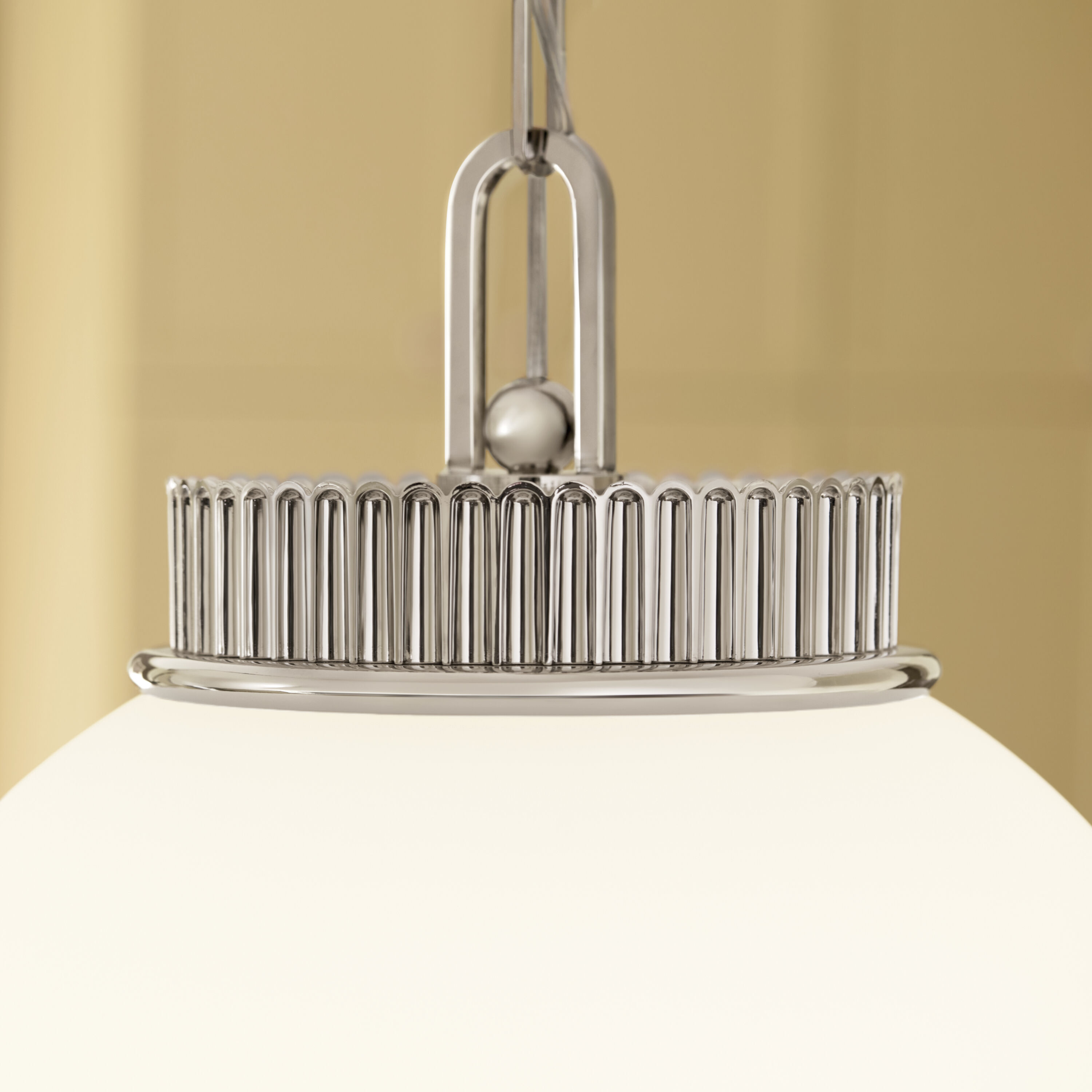 Andorra 1 Light Polished Nickel Pendant Ceiling Light