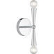 Contemporary 2 Light 4.75 inch Chrome Wall Sconce Wall Light