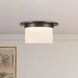 Mineral 2 Light 11.13 inch Urban Bronze and Matte Opal Glass Flush Mount Ceiling Light in Opal Glass Shade